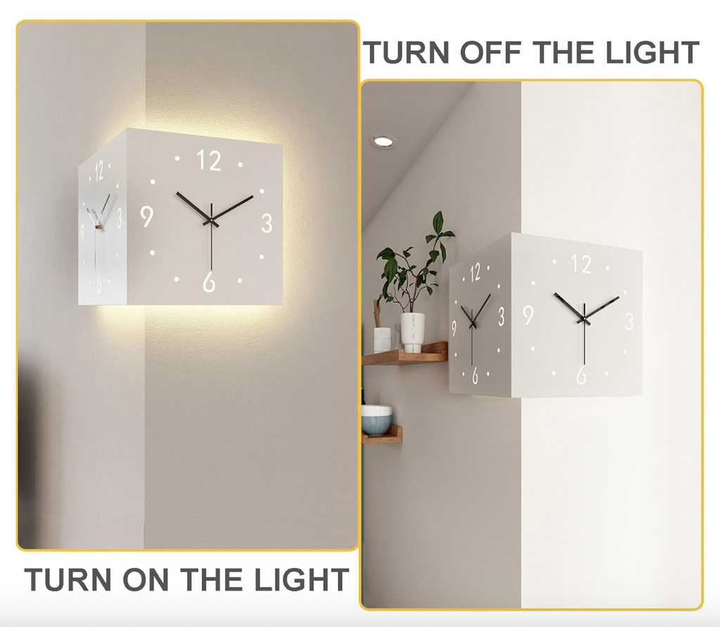 Double Sided LED Wall Clock