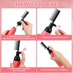 Hair Shampoo And Lotion Applicator Bottle With Comb