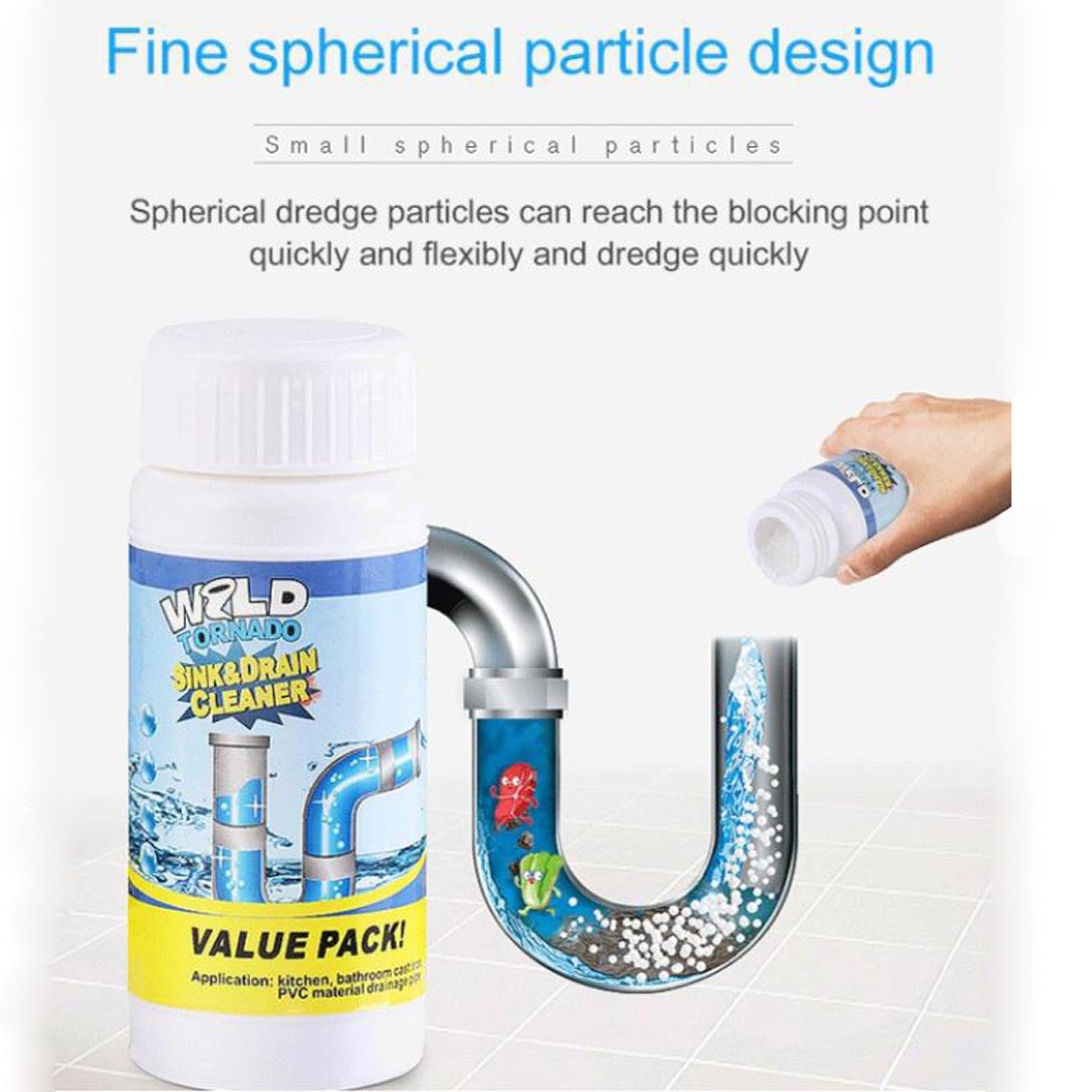Sink & Drain Blockage Cleaning Powder (Pack of 3)