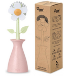 Daisy Shaped Dish Brush With Vase