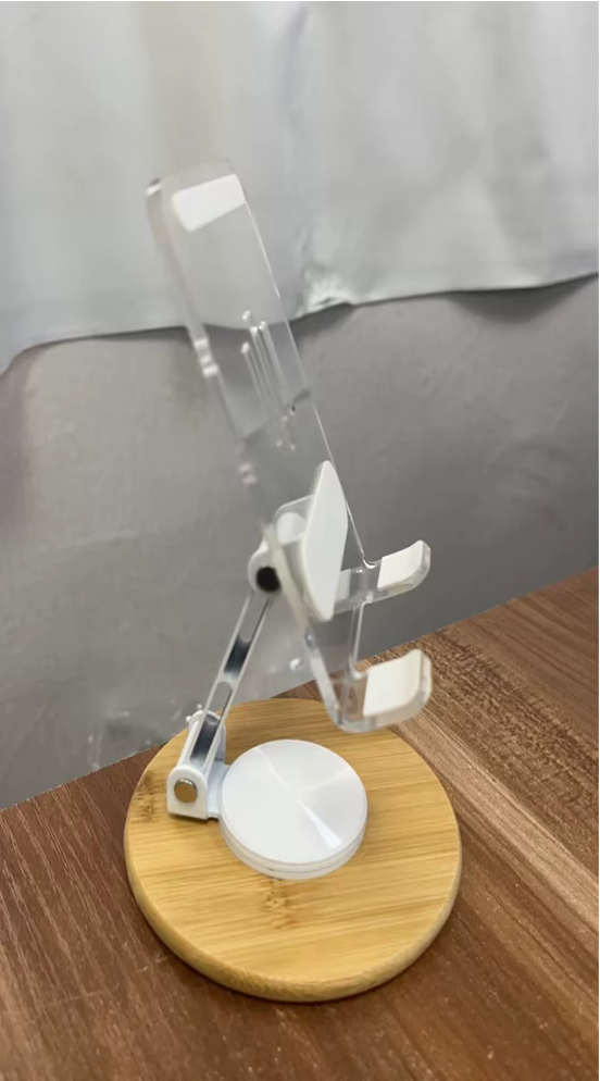 Folding Desktop Mobile Phone Holder with 360° Rotating Base