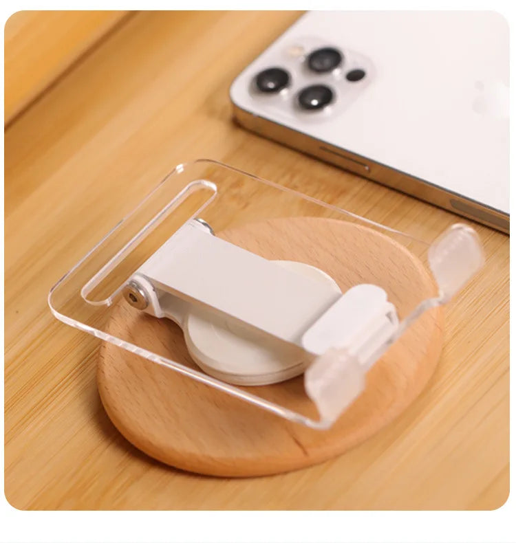 Folding Desktop Mobile Phone Holder with 360° Rotating Base