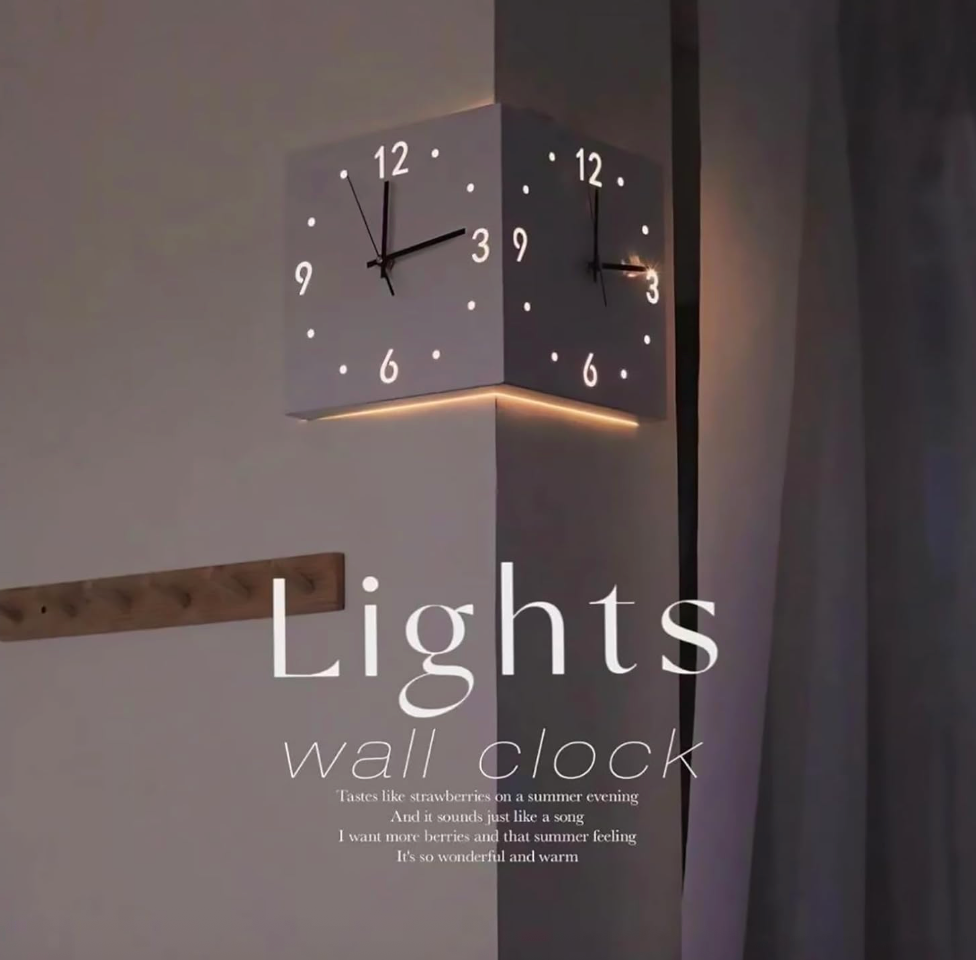 Double Sided LED Wall Clock