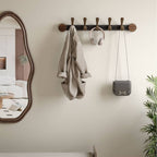 Wall-Mounted 5-Hook Rack with Vacuum Suction