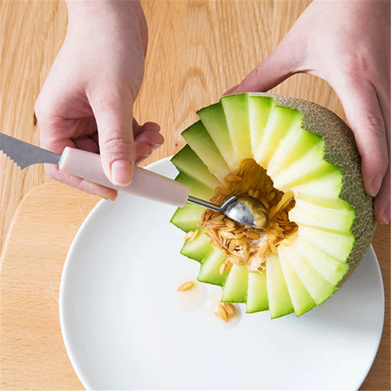 Double-Sided Fruit Melon Baller Spoon ( Pack of 2 )