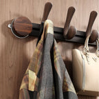 Wall-Mounted 5-Hook Rack with Vacuum Suction