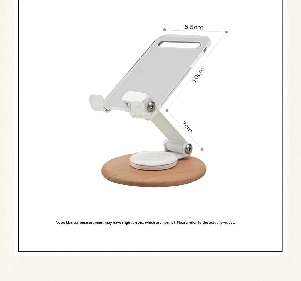 Folding Desktop Mobile Phone Holder with 360° Rotating Base