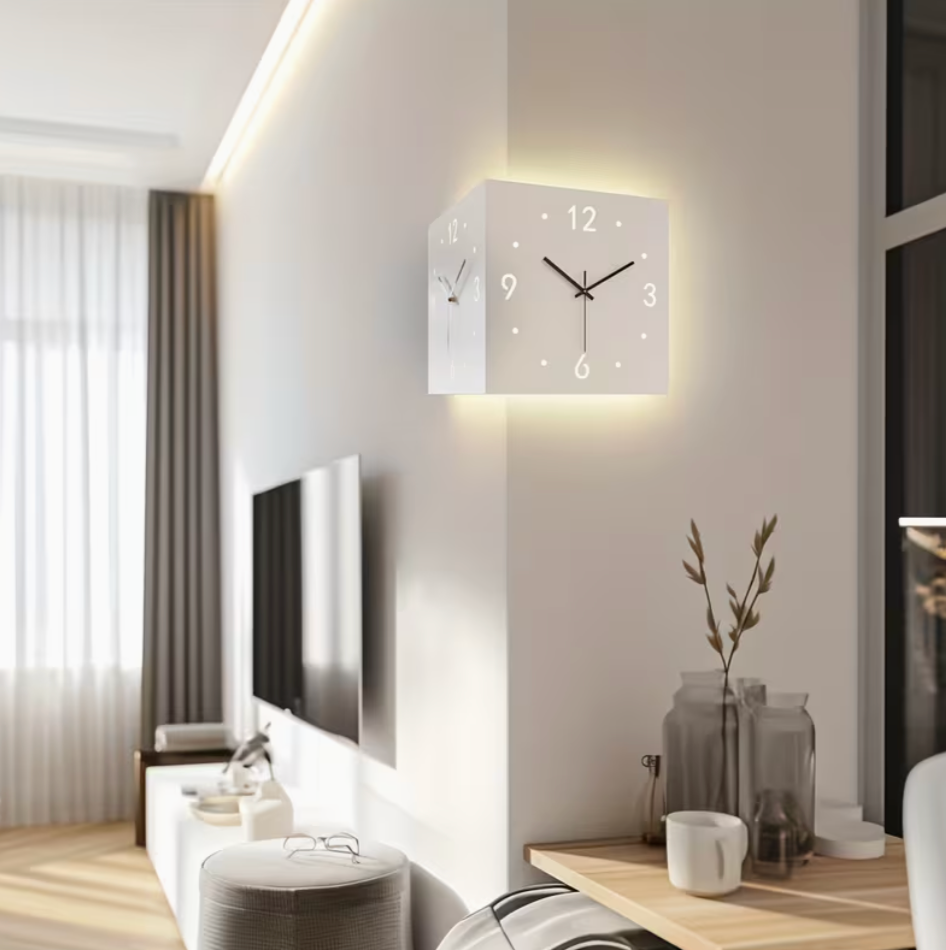 Double Sided LED Wall Clock